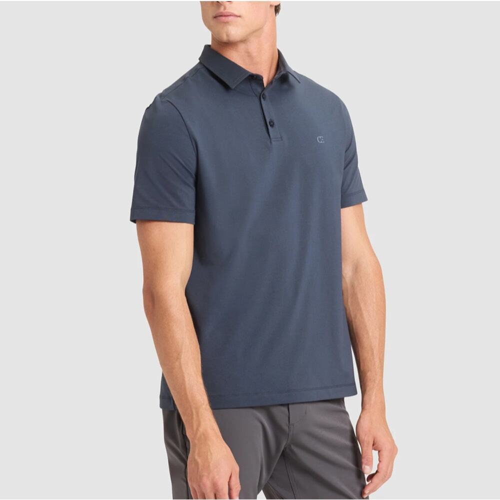 Cozy Earth Men’s Everyday Polo Eclipse Small Soft Logo